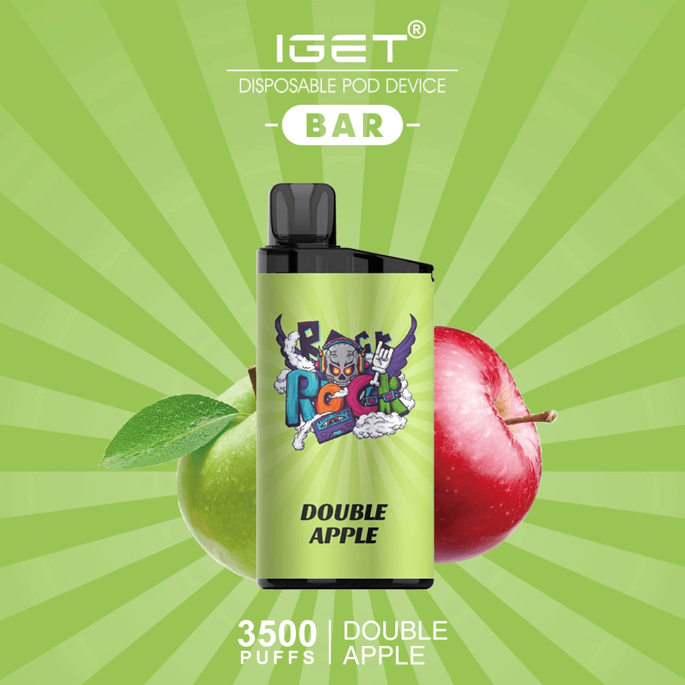 IGET BAR DOUBLE APPLE 3500 Puffs Disposable Vape - Image 2