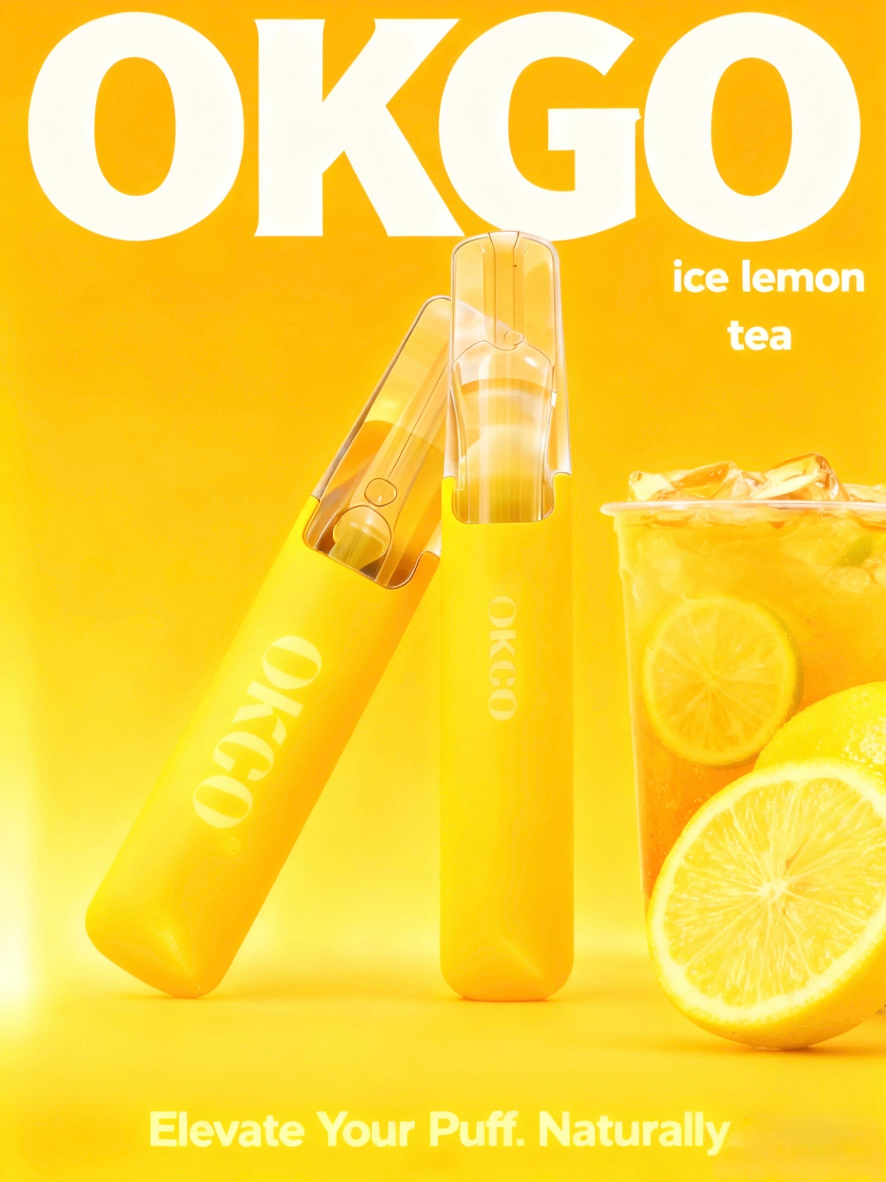 OKGO 6500 Puffs Ice Lemon tea-3 Pack