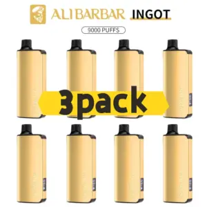 Alibarbar Ingot 9000 puffs-3 pack Multiple flavors-Japan