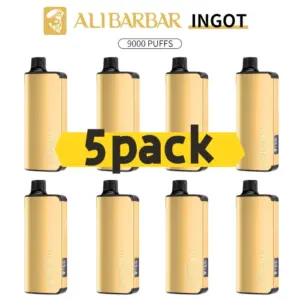 Alibarbar Ingot 9000 puffs-5 pack Multiple flavors